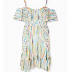 Rainbow brushstroke dress